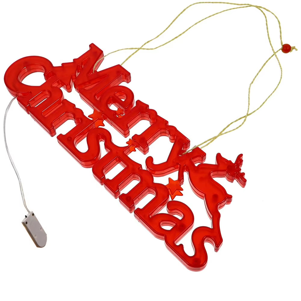 1Pc Merry Christmas Letter Light, Merry Christmas LED String Lights Christmas Garland Decoration Hanging Lights for Christmas