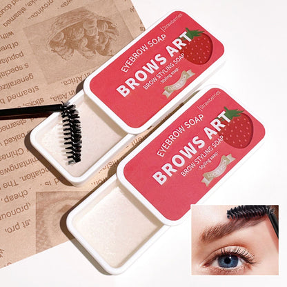 Portable 3D Eyebrow Styling Cream in Iron Box | Fruity Scented Brow Soap (8g)