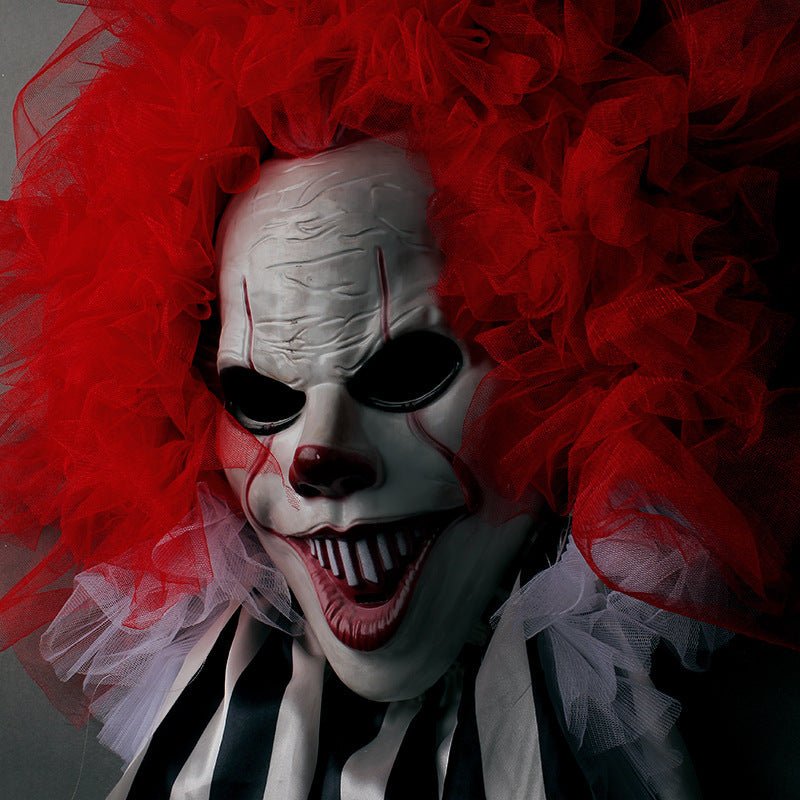 Scary Halloween clown wreath decoration