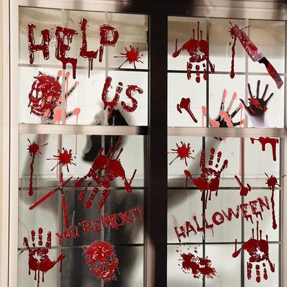 Halloween skull window decoration cling