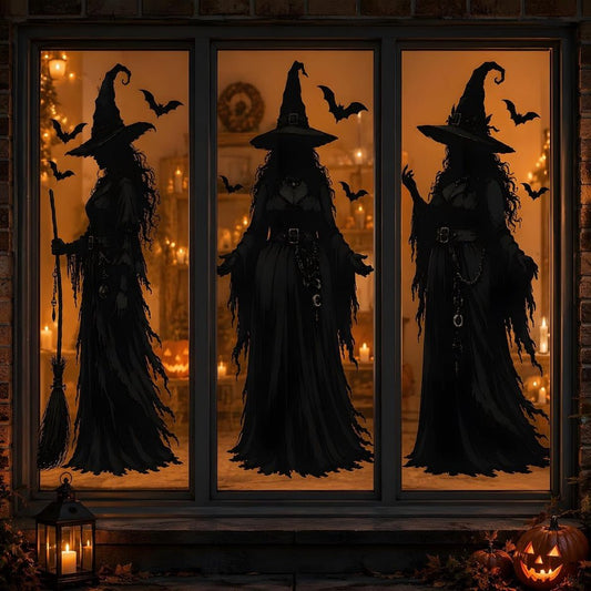 Halloween witch window clings indoor decoration