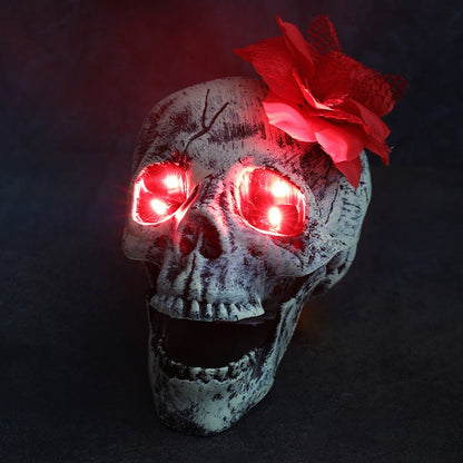 Halloween yard decorations LED skeleton heads