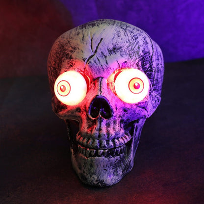 Halloween skeleton hand and skull outdoor decoration
