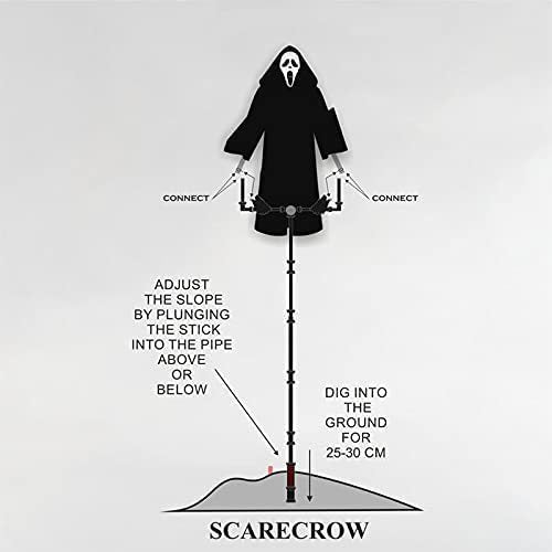 Halloween skull scarecrow outdoor yard decoration