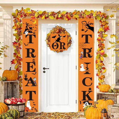 Halloween door banners with matching top decoration