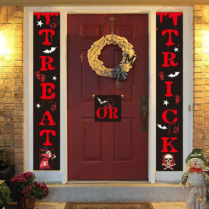 Halloween outdoor decorations Trick or Treat door banner