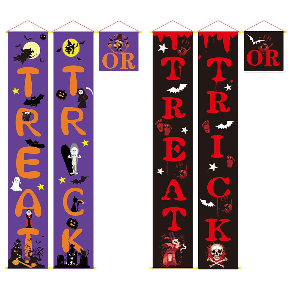 Halloween door decoration Trick or Treat banner