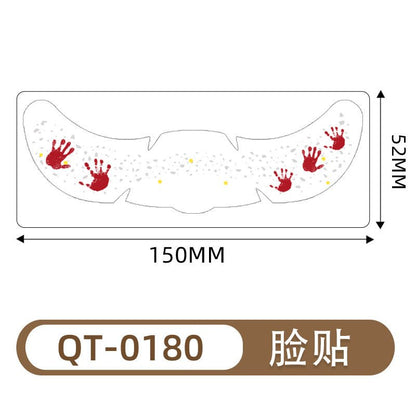 Halloween temporary face tattoos for women and men