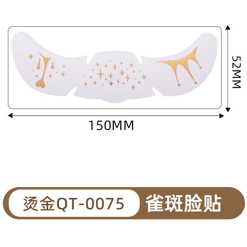 Halloween temporary tattoos applied to face
