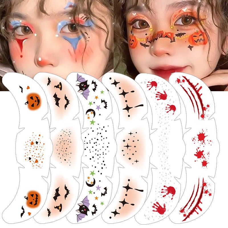 Fake freckles tattoo designs for Halloween makeup