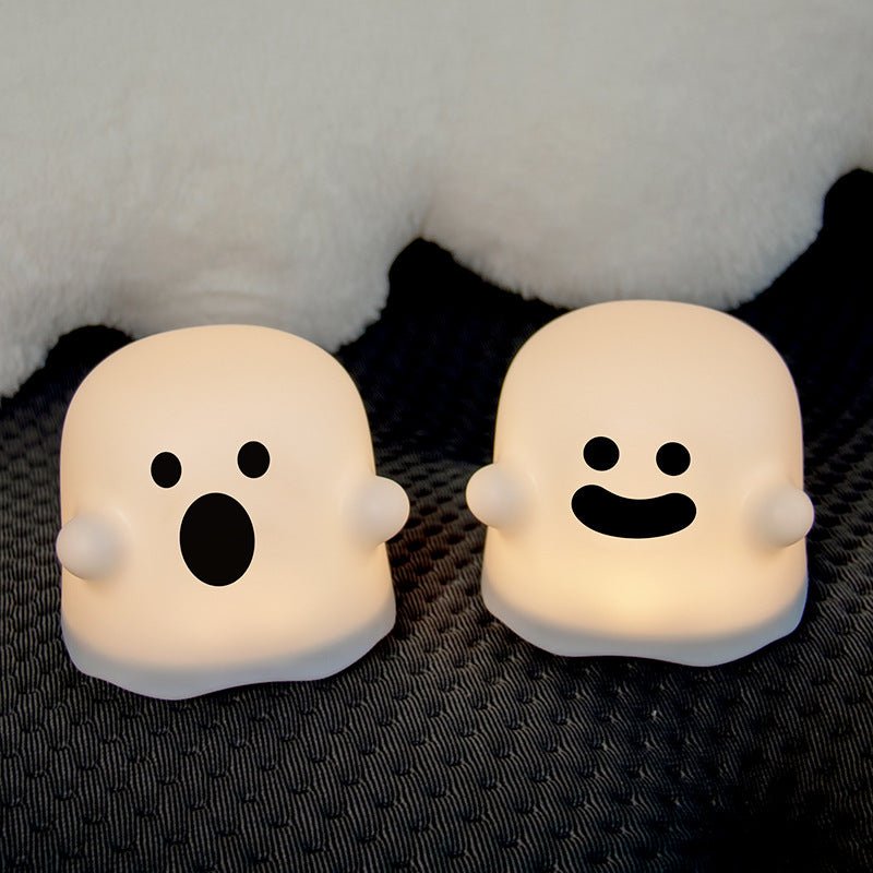 Halloween ghost night light with warm LED light
