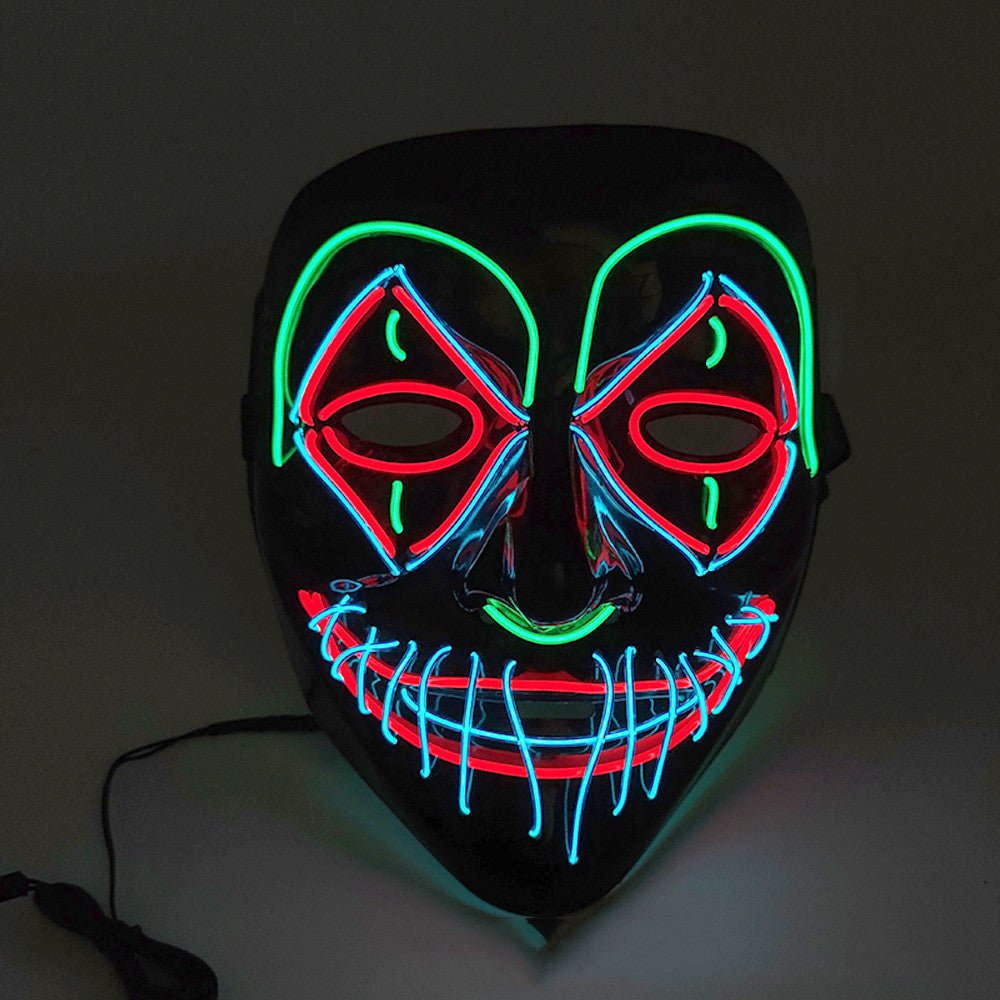 Light up halloween mask with colorful LED design