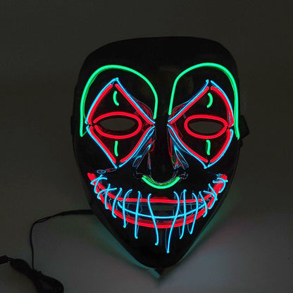 Light up halloween mask with colorful LED design