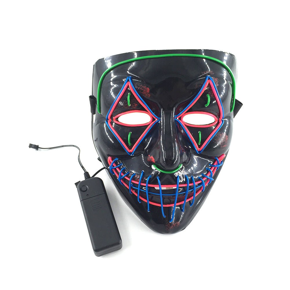 LED glowing Halloween mask side view