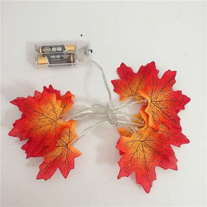 LED maple leaf string lights for seasonal decor