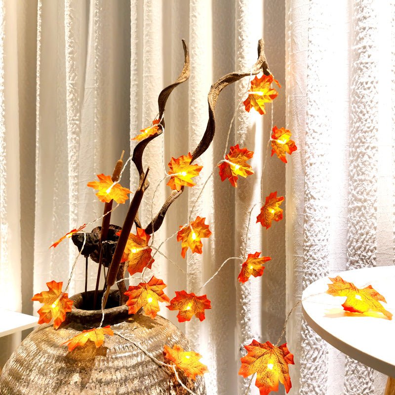 LED maple leaf lights for Halloween decor