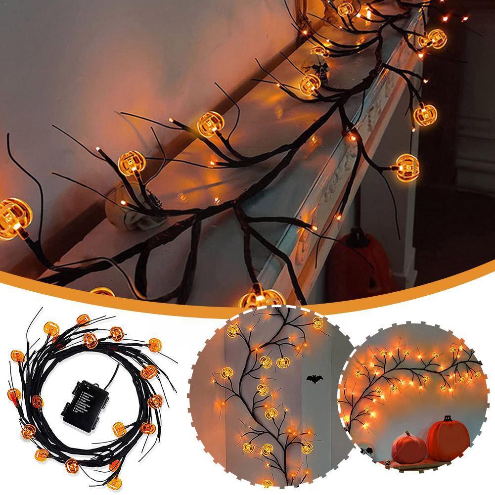 Halloween string lights with LED bat lights
