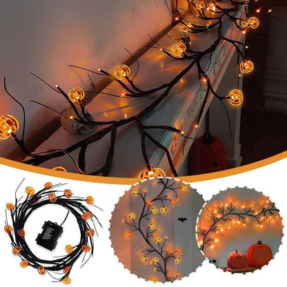 Halloween string lights with LED bat lights