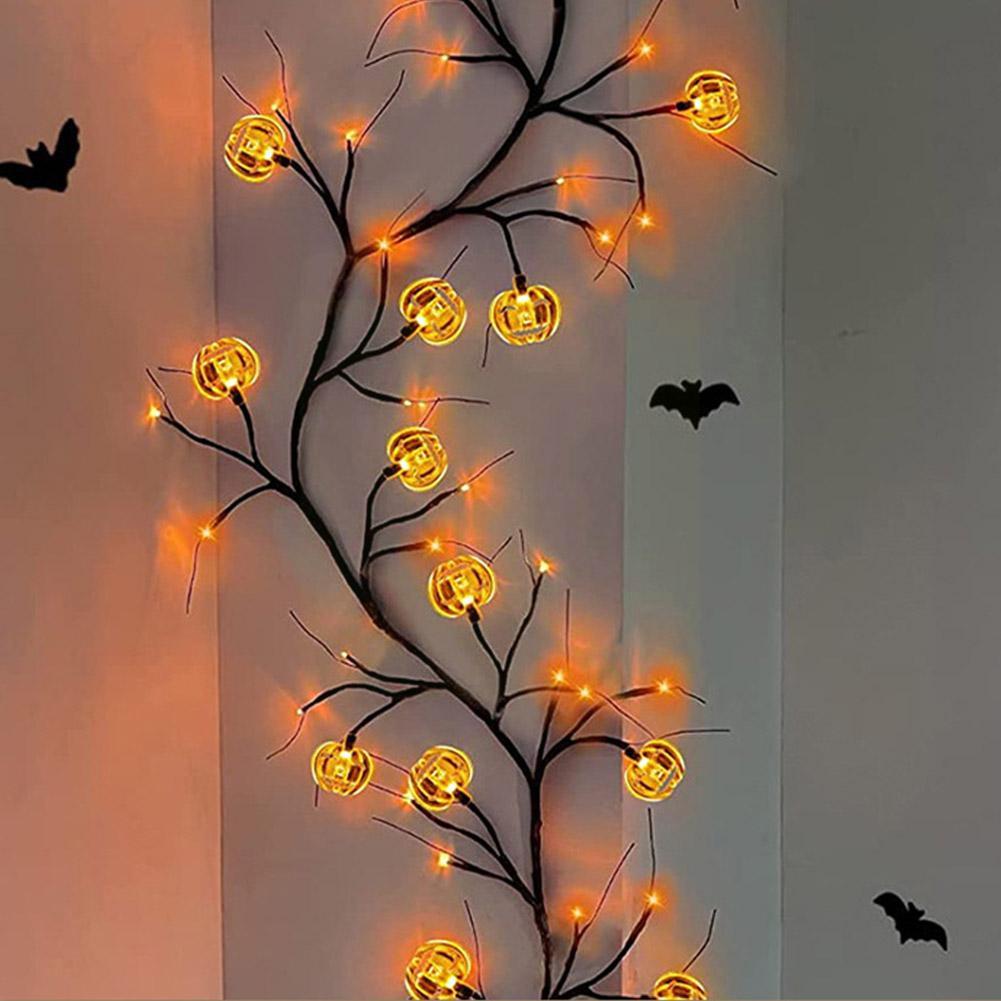 Halloween string lights with pumpkin lights for table decor