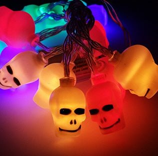 Halloween string lights with LED skull lights