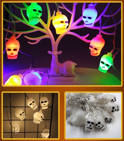 Halloween string lights with LED ghost lights