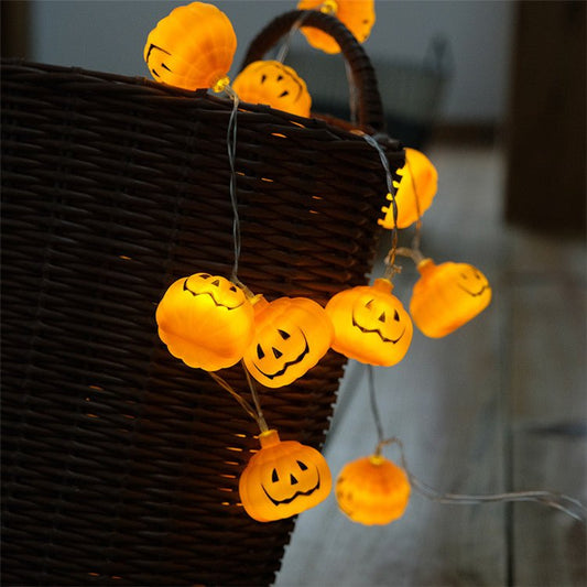 Halloween string lights with LED pumpkin lights