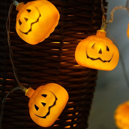 LED pumpkin string lights Halloween decoration