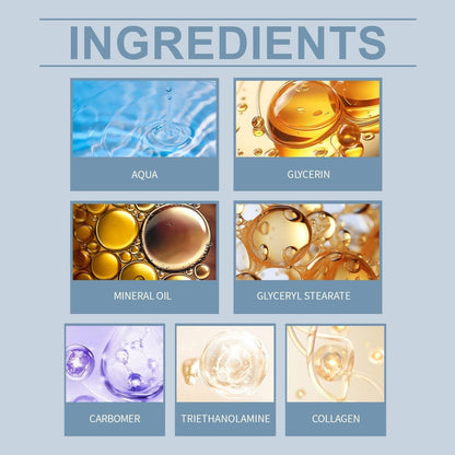 HOYGI eye cream product graphic highlighting moisturizing benefits for the delicate eye area