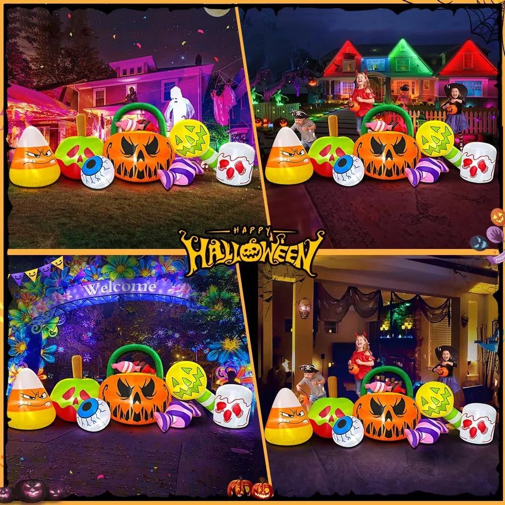 10 FT Halloween pumpkin and ghost inflatable decoration