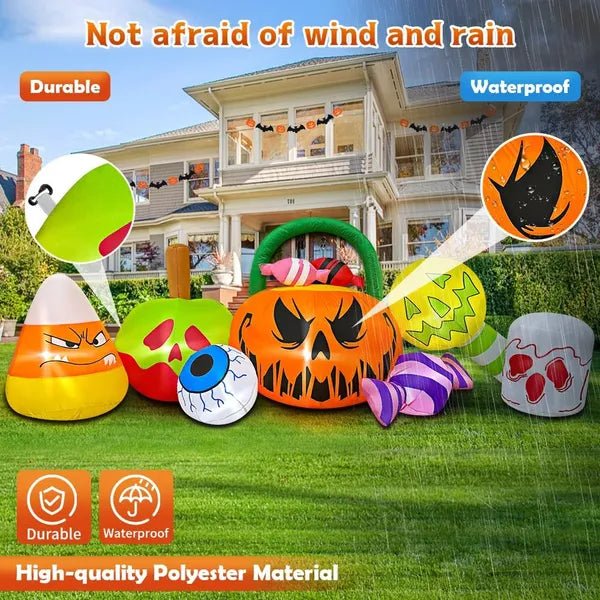 Inflatable halloween decorations pumpkin and ghost yard display