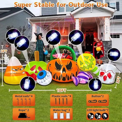 Halloween yard decorations inflatable pumpkin and ghost
