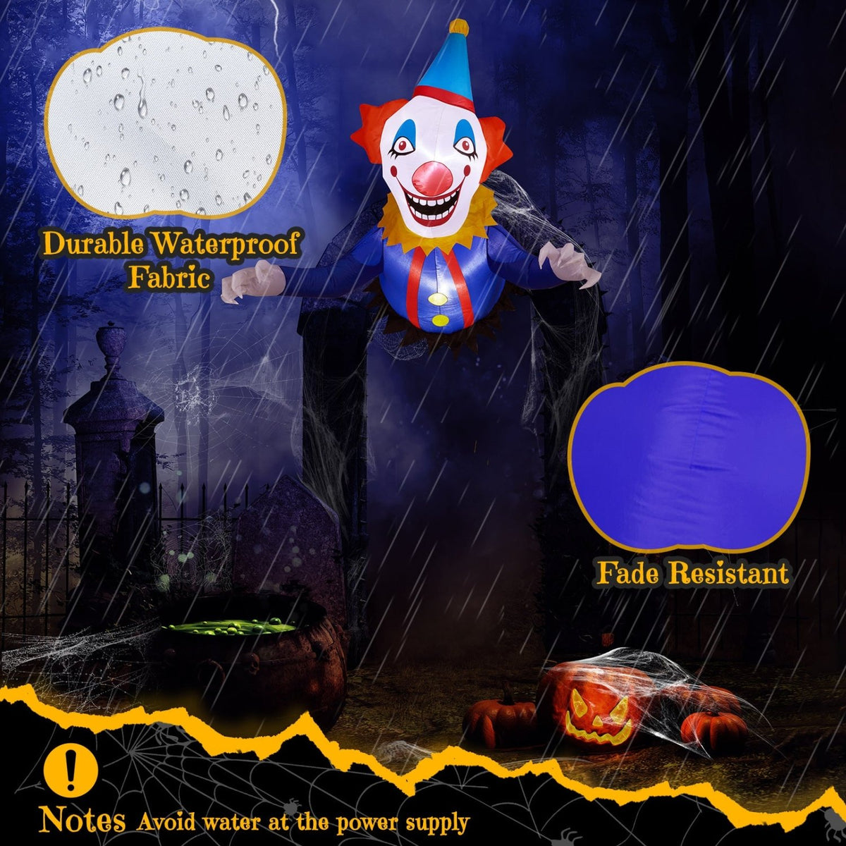 Halloween inflatable clown for outdoor halloween decorations