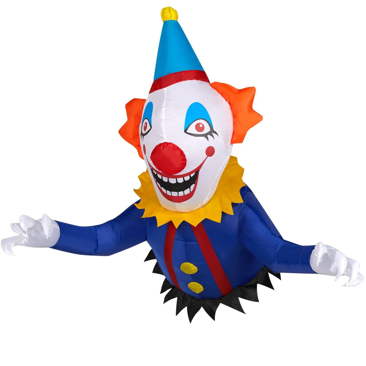 Halloween inflatable clown decoration setup