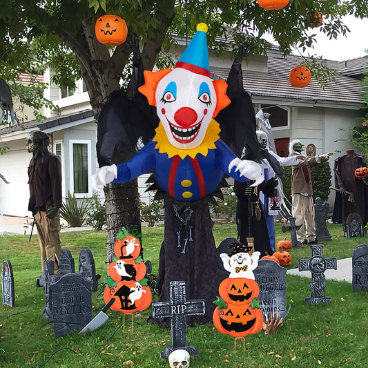 3.3 FT Halloween inflatable clown with LED lights
