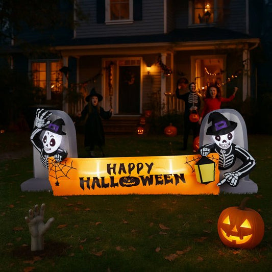 9.6 FT skeleton tombstone inflatable Halloween decoration