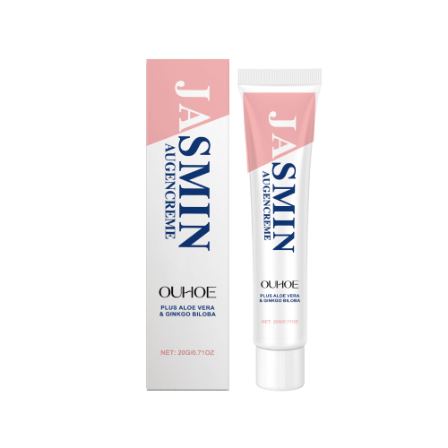 OUHOE Jasmine Eye Cream 20g tube and box product image on a white background
