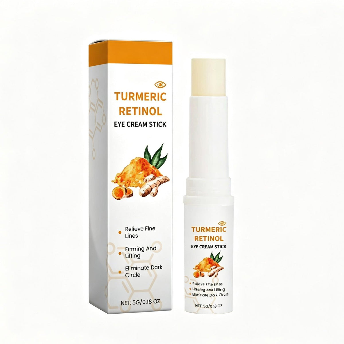 West Month turmeric retinol eye cream stick 5 g with turmeric packaging