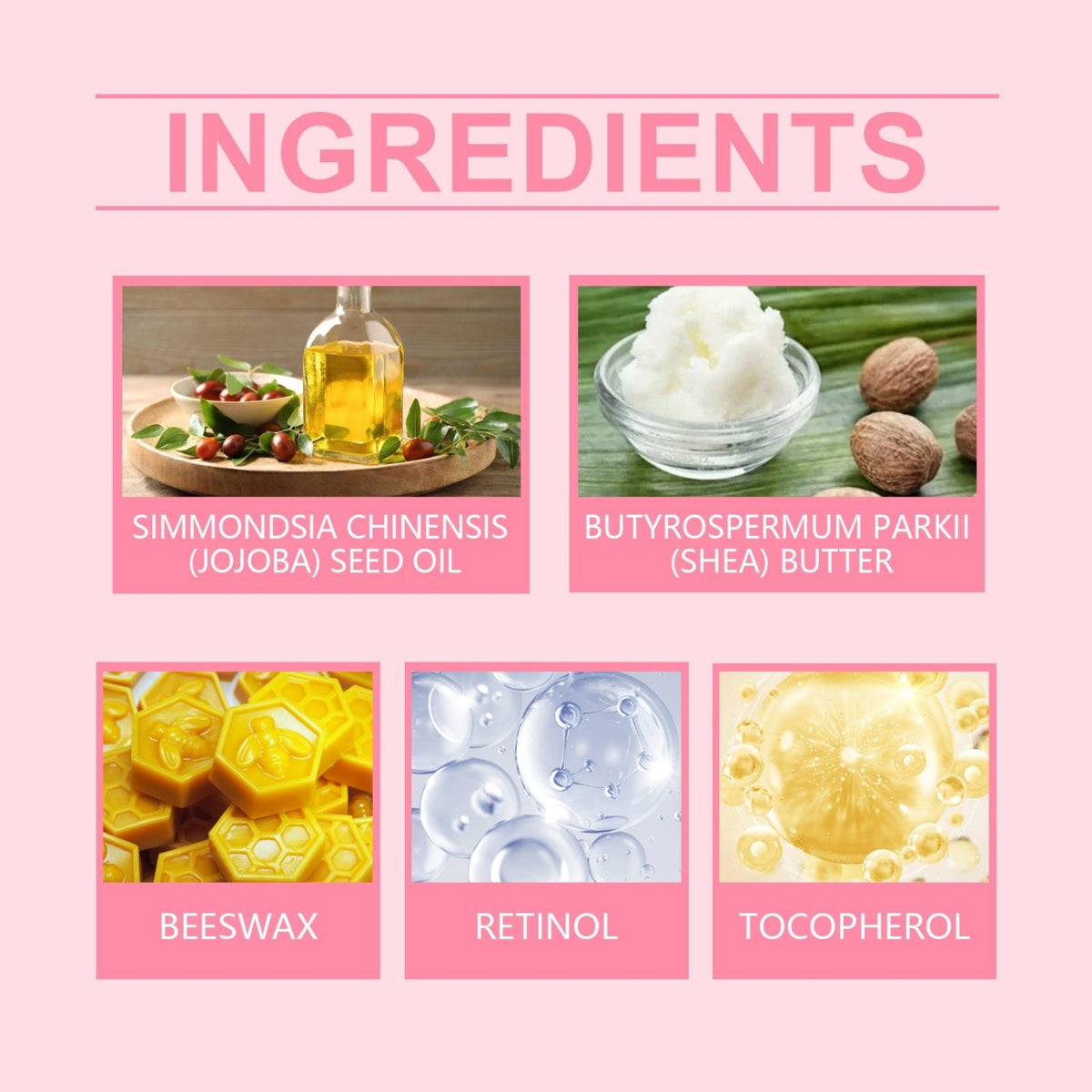 West Month retinol eye balm ingredients including jojoba seed oil, shea butter, beeswax, retinol, and tocopherol