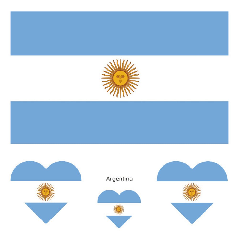 Country flag tattoos for parties and celebrations