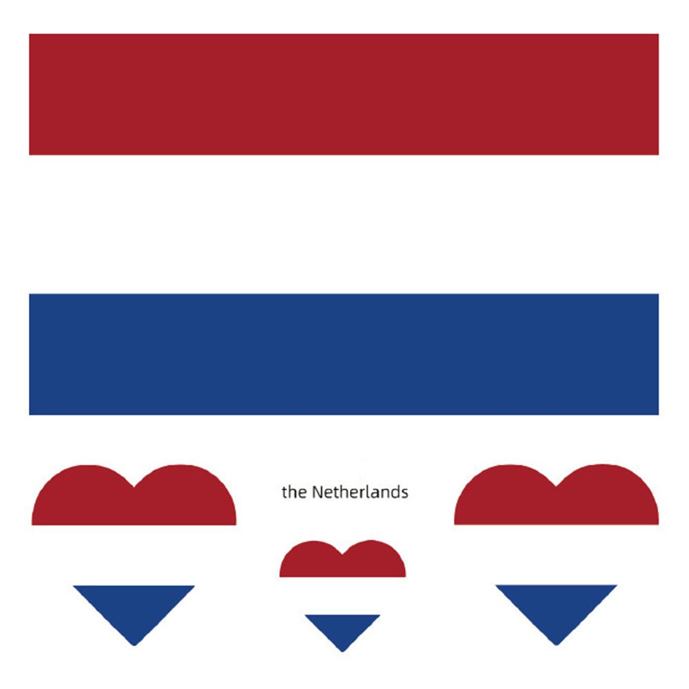 World flag face tattoos for international celebrations